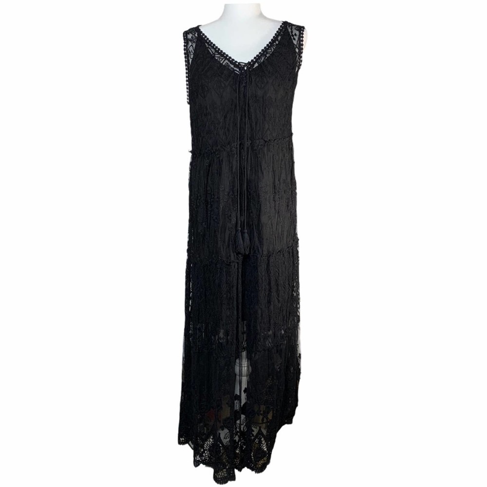 Ruby‎ Yaya black lace boho sleeveless dress medium